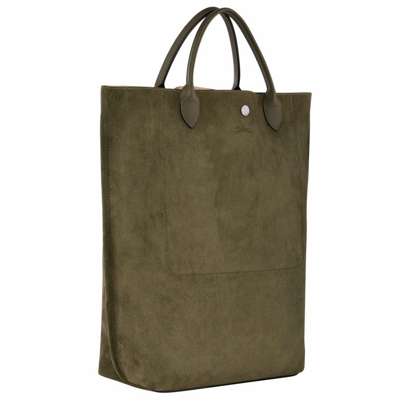 Torby Tote Longchamp Cabas Longchamp M Damskie Khaki Polska | 10277HFO292