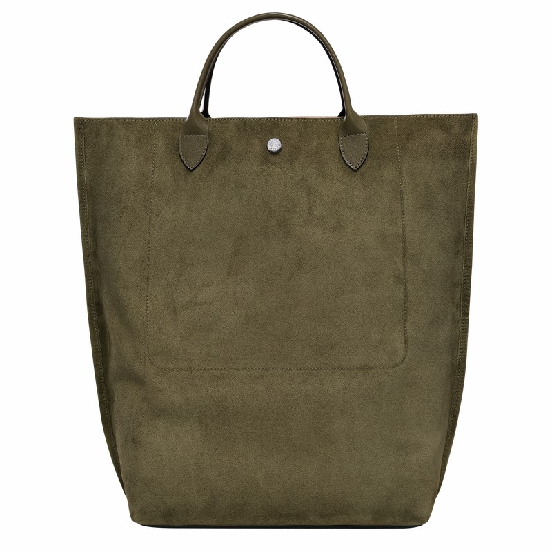 Torby Tote Longchamp Cabas Longchamp M Damskie Khaki Polska | 10277HFO292