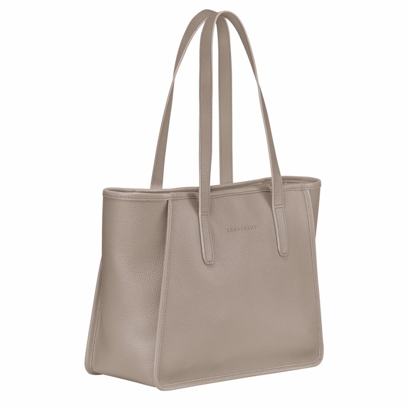 Torby Tote Longchamp Le FOULONNÉ L Damskie Szare Polska | 10190021P55