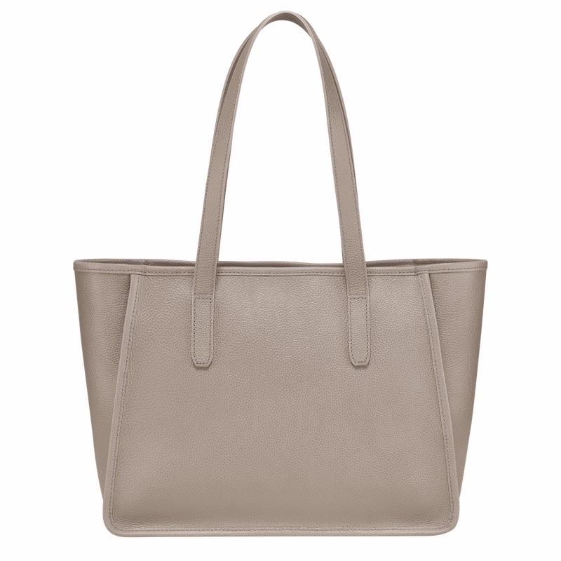 Torby Tote Longchamp Le FOULONNÉ L Damskie Szare Polska | 10190021P55