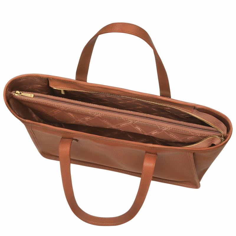 Torby Tote Longchamp Le FOULONNÉ L Damskie Caramel Polska | 10190021121