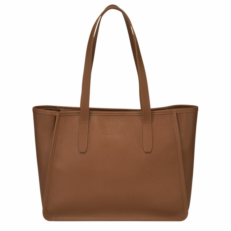 Torby Tote Longchamp Le FOULONNÉ L Damskie Caramel Polska | 10190021121