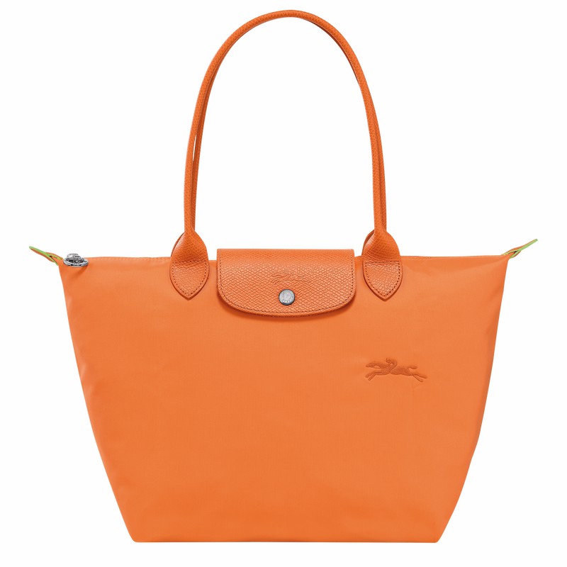 Torby Tote Longchamp Le Pliage Green M Damskie Pomarańczowe Polska | L2605919P54