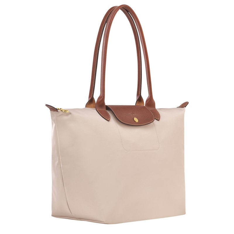 Torby Tote Longchamp Le Pliage Original L Damskie Białe Polska | L1899089P71