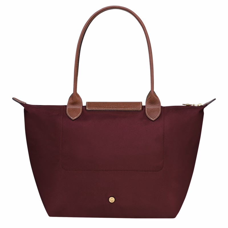 Torby Tote Longchamp Le Pliage Original M Damskie Bordowe Polska | L2605089P87