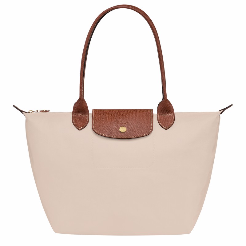 Torby Tote Longchamp Le Pliage Original M Damskie Białe Polska | L2605089P71