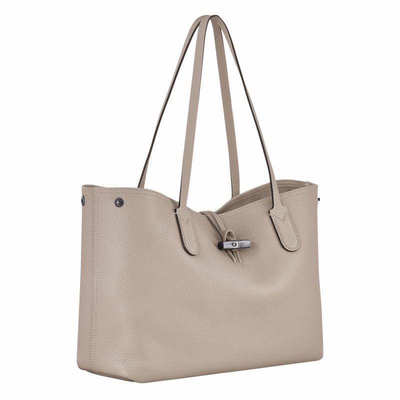 Torby Tote Longchamp Le Roseau Essential L Damskie Szare Polska | L2686968266