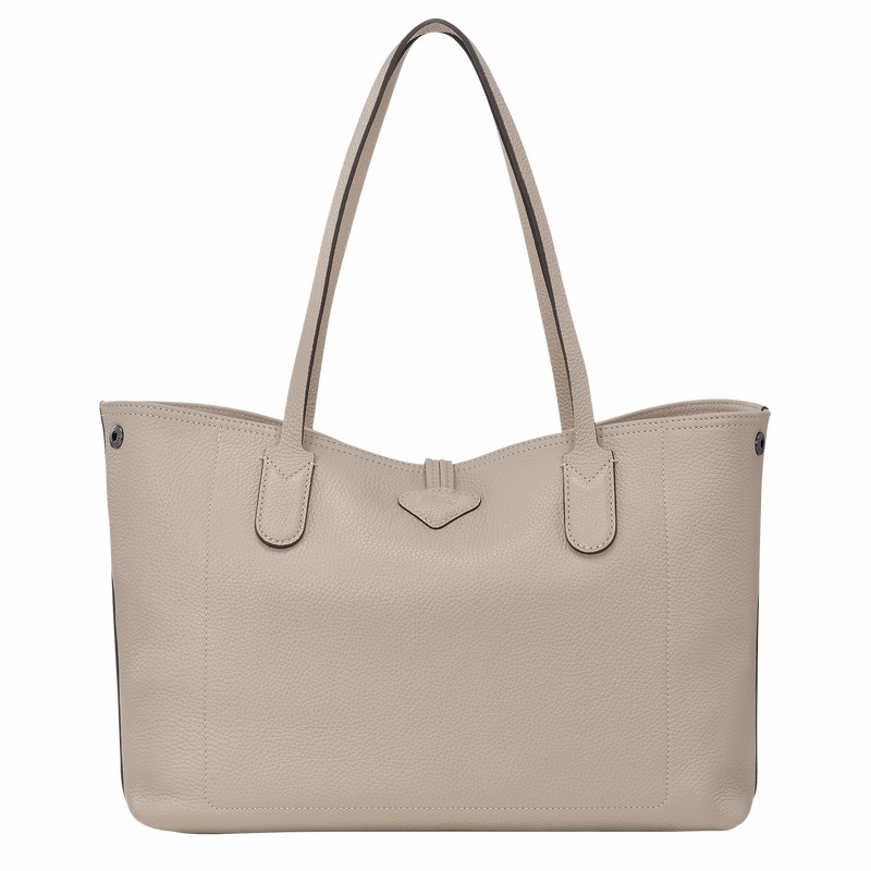 Torby Tote Longchamp Le Roseau Essential L Damskie Szare Polska | L2686968266