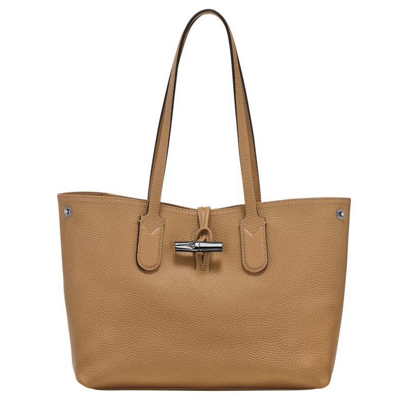 Torby Tote Longchamp Le Roseau Essential M Damskie Khaki Polska | 10183968026