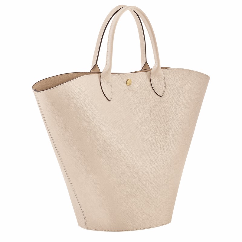 Torby Tote Longchamp ÉPURE XL Damskie Białe Polska | 10260HYZ555