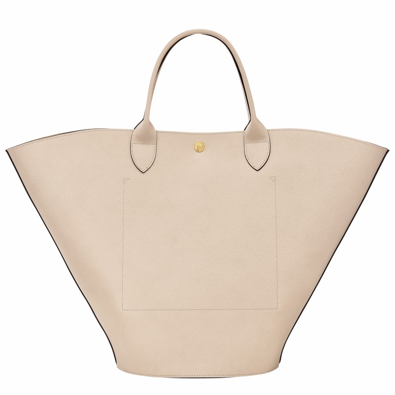 Torby Tote Longchamp ÉPURE XL Damskie Białe Polska | 10260HYZ555