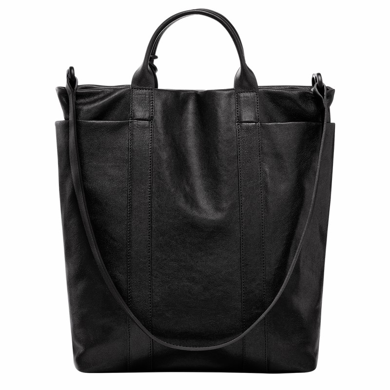 Torby Tote Longchamp Parisis M Damskie Czarne Polska | 10265HFC001