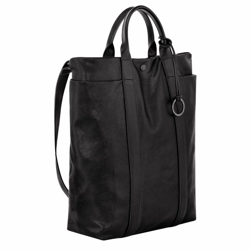 Torby Tote Longchamp Parisis M Męskie Czarne Polska | 10265HFC001-