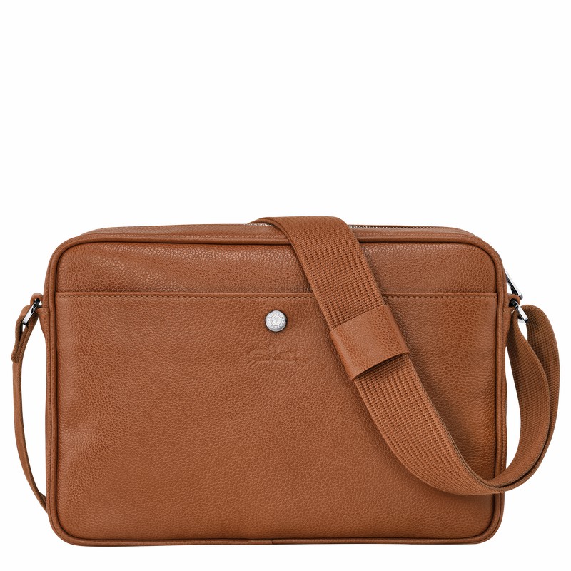 Torebka Bucket Bag Longchamp Le FOULONNÉ M Męskie Caramel Polska | 20044021F72