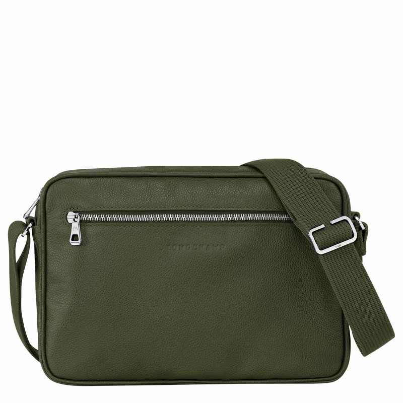 Torebka Bucket Bag Longchamp Le FOULONNÉ M Męskie Khaki Polska | 20044021A23