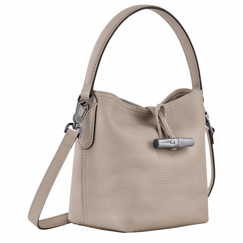 Torebka Bucket Bag Longchamp Le Roseau Essential XS Damskie Szare Polska | 10159968266