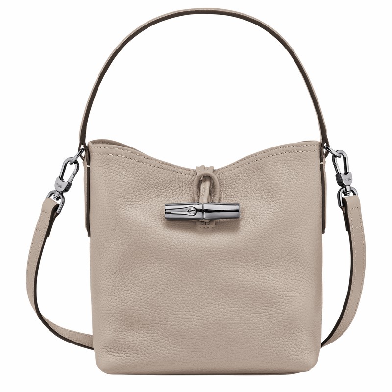 Torebka Bucket Bag Longchamp Le Roseau Essential XS Damskie Szare Polska | 10159968266