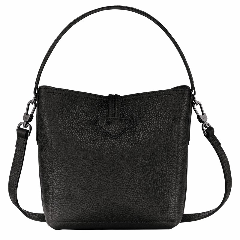 Torebka Bucket Bag Longchamp Le Roseau Essential XS Damskie Czarne Polska | 10159968001