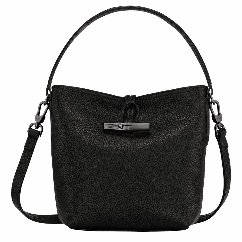 Torebka Bucket Bag Longchamp Le Roseau Essential XS Damskie Czarne Polska | 10159968001