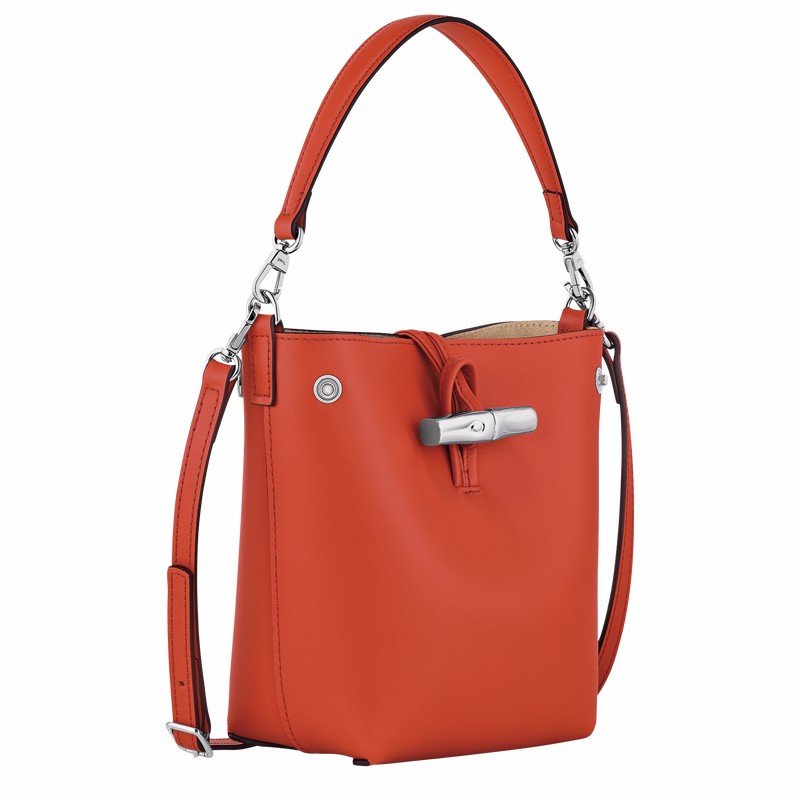 Torebka Bucket Bag Longchamp Le Roseau XS Damskie Pomarańczowe Polska | 10229HCL685