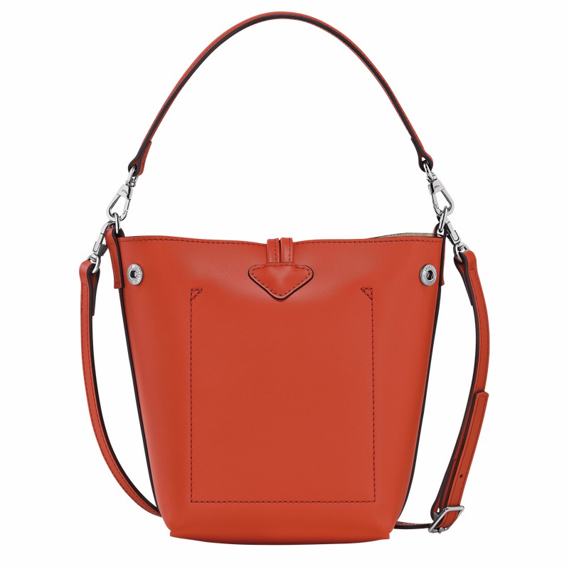 Torebka Bucket Bag Longchamp Le Roseau XS Damskie Pomarańczowe Polska | 10229HCL685