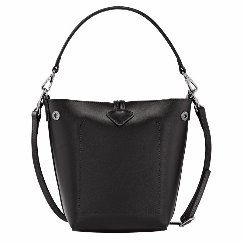 Torebka Bucket Bag Longchamp Le Roseau XS Damskie Czarne Polska | 10229HCL001