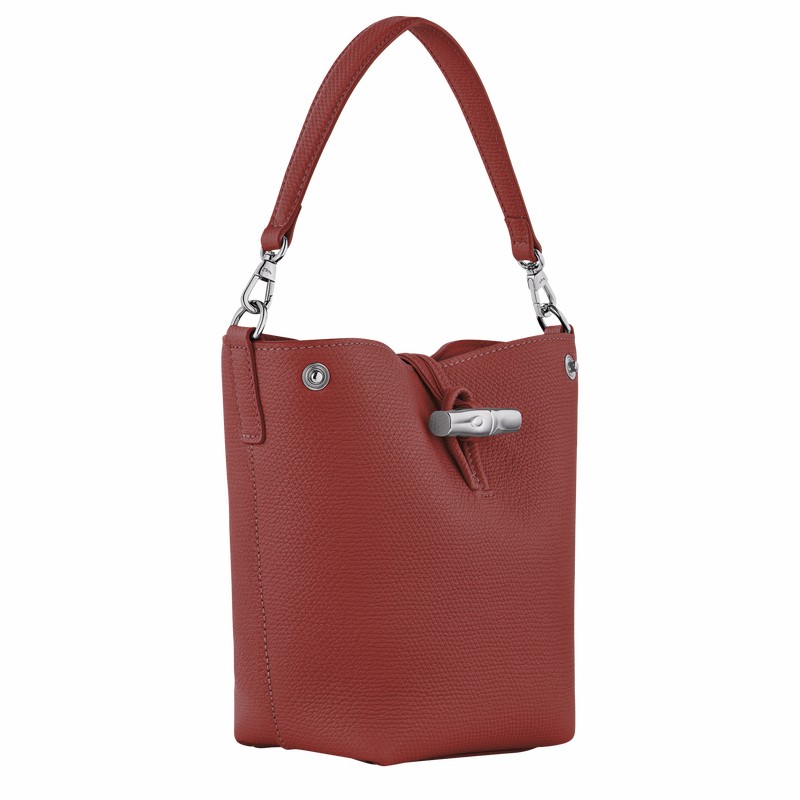 Torebka Bucket Bag Longchamp Le Roseau XS Damskie Brązowe Polska | 10279HFP404