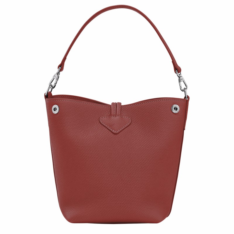 Torebka Bucket Bag Longchamp Le Roseau XS Damskie Brązowe Polska | 10279HFP404