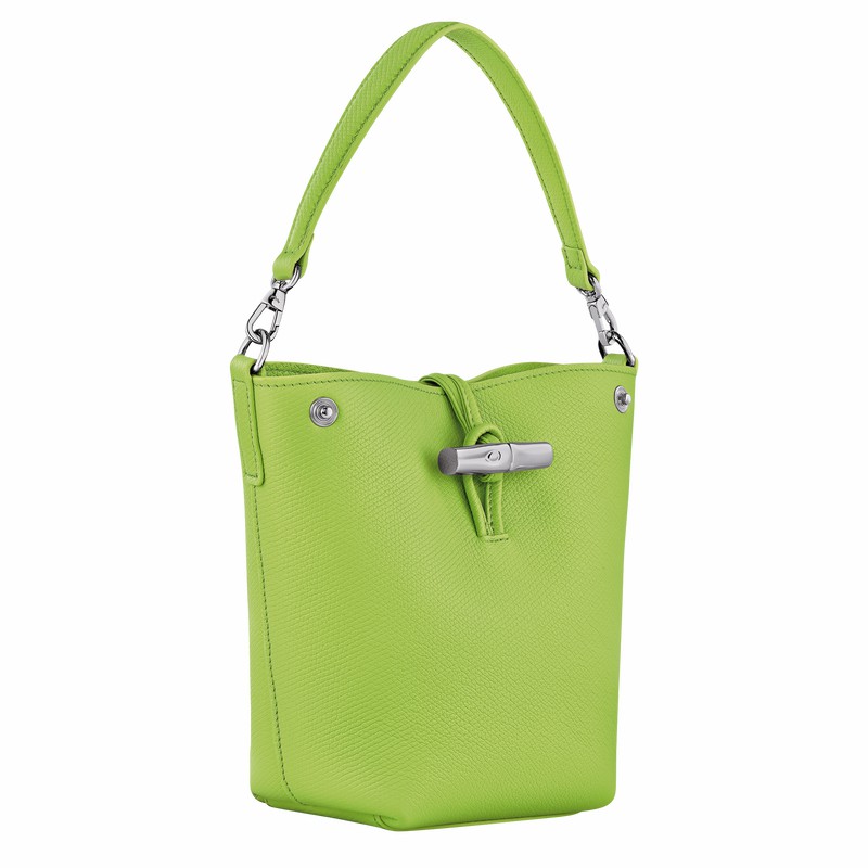 Torebka Bucket Bag Longchamp Le Roseau XS Damskie Zielone Polska | 10279HFP355