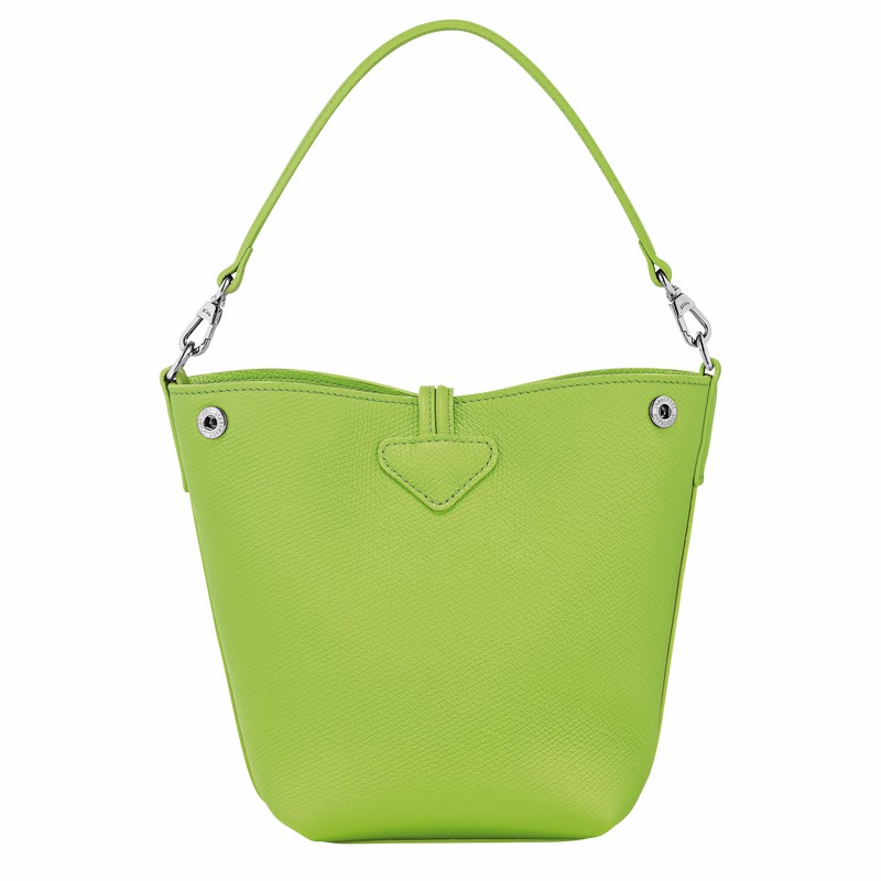 Torebka Bucket Bag Longchamp Le Roseau XS Damskie Zielone Polska | 10279HFP355