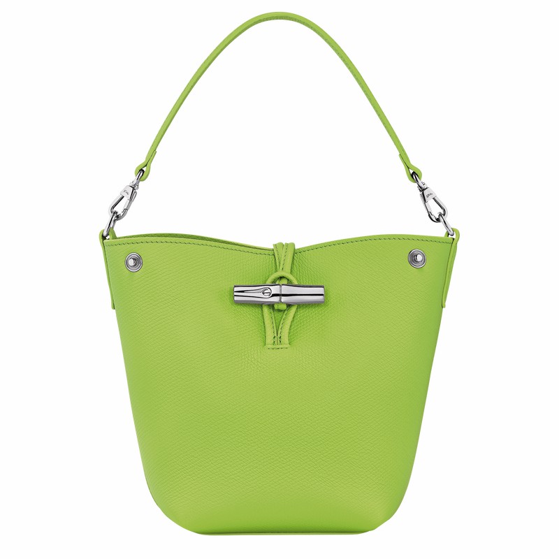 Torebka Bucket Bag Longchamp Le Roseau XS Damskie Zielone Polska | 10279HFP355