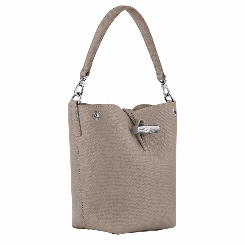 Torebka Bucket Bag Longchamp Le Roseau XS Damskie Szare Polska | 10279HFP266