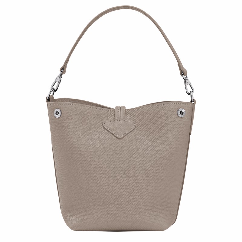 Torebka Bucket Bag Longchamp Le Roseau XS Damskie Szare Polska | 10279HFP266