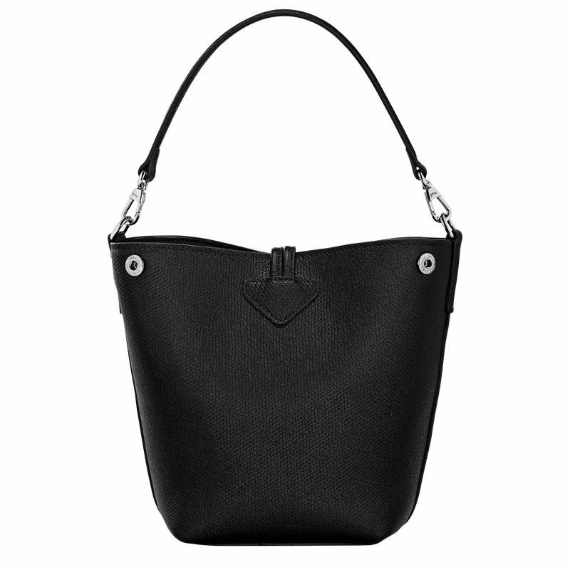 Torebka Bucket Bag Longchamp Le Roseau XS Damskie Czarne Polska | 10279HFP001