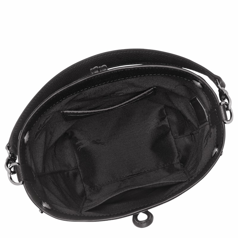 Torebka Bucket Bag Longchamp Le Roseau XS Damskie Czarne Polska | 10279HFP001