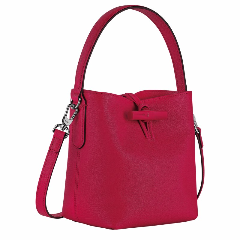 Torebka Bucket Bag Longchamp Le Roseau XS Damskie Fuksja Polska | 10159HECJ13