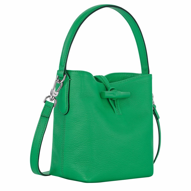 Torebka Bucket Bag Longchamp Le Roseau XS Damskie Zielone Polska | 10159HEC129