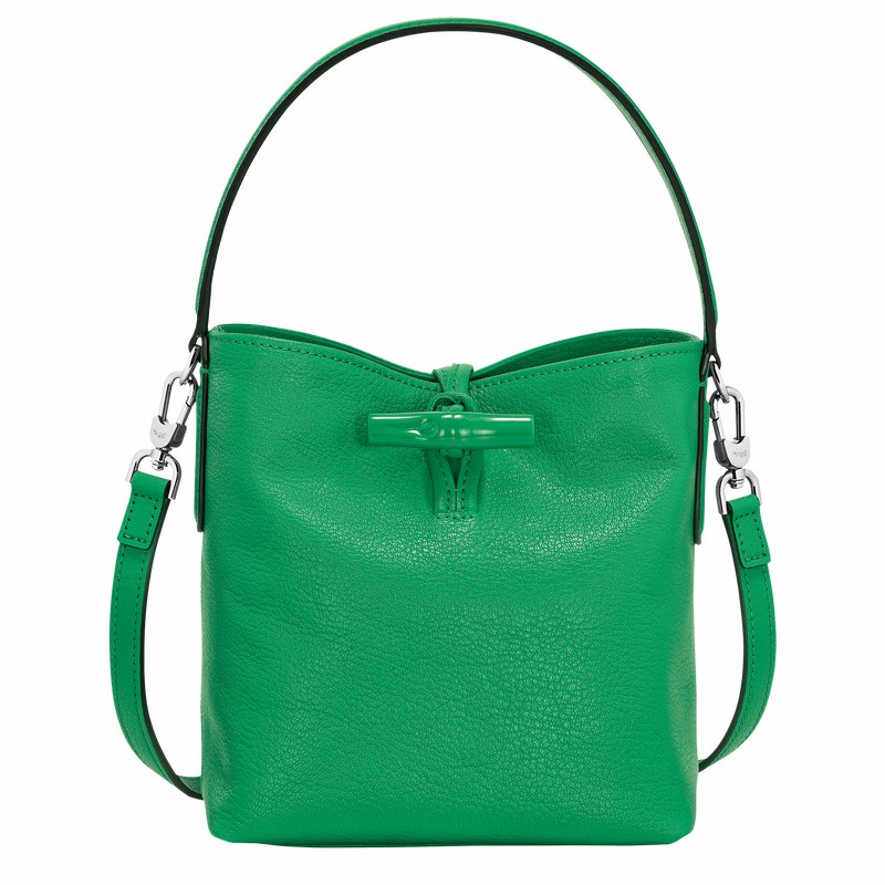 Torebka Bucket Bag Longchamp Le Roseau XS Damskie Zielone Polska | 10159HEC129