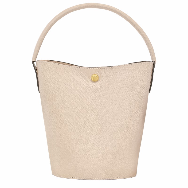 Torebka Bucket Bag Longchamp ÉPURE S Damskie Białe Polska | 10161HYZ555