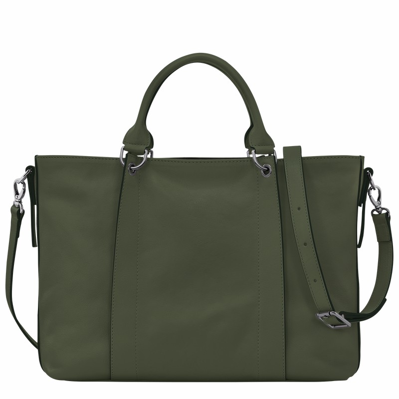 Torebka Longchamp 3D L Damskie Khaki Polska | 10198HCV292