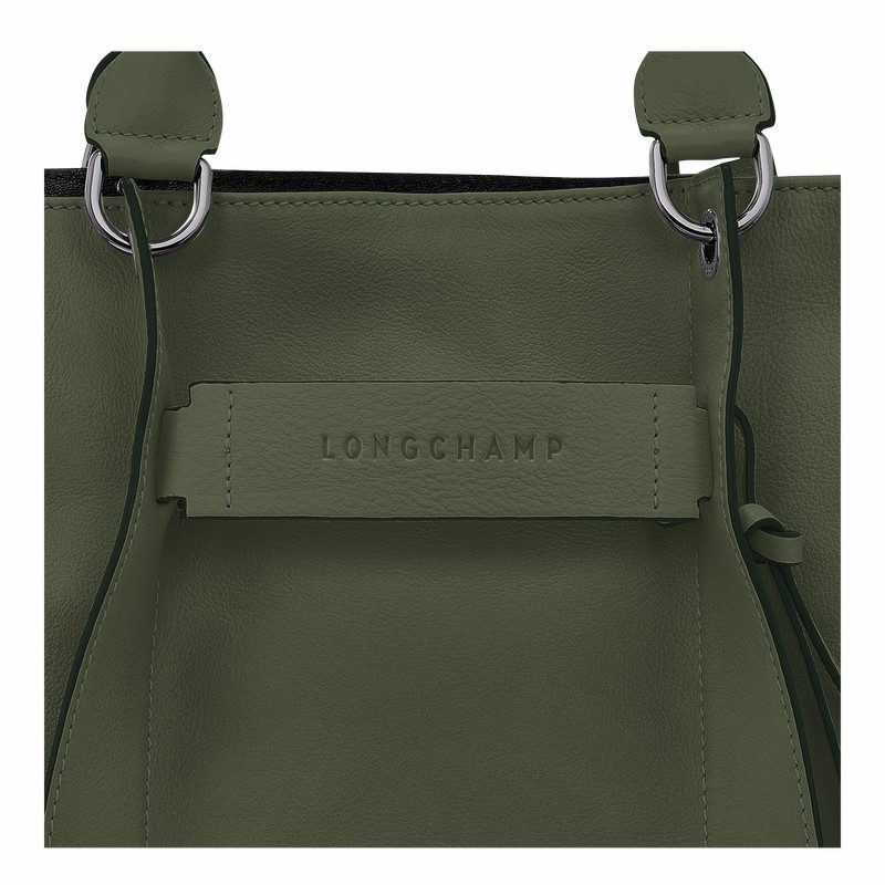 Torebka Longchamp 3D L Damskie Khaki Polska | 10198HCV292