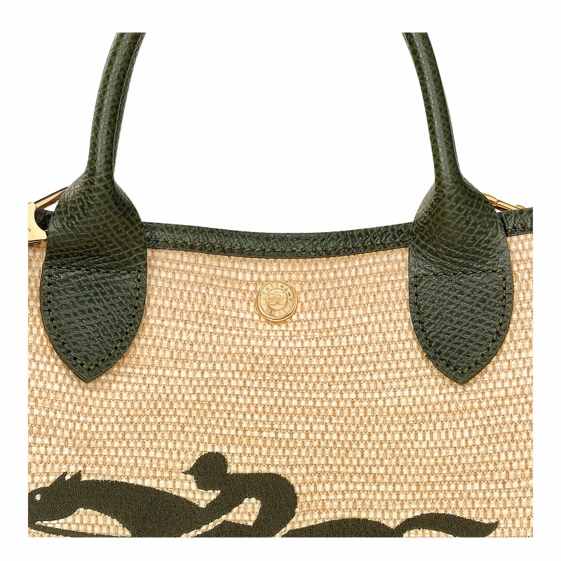 Torebka Longchamp Le Panier Pliage S Damskie Khaki Polska | 10144HZB292