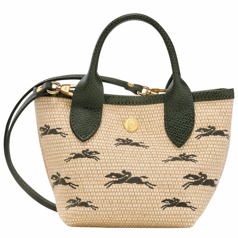 Torebka Longchamp Le Panier Pliage XS Damskie Khaki Polska | 10206HCF292