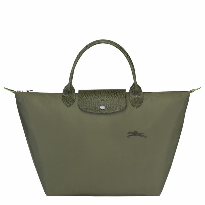 Torebka Longchamp Le Pliage Green M Damskie Zielone Polska | L1623919479