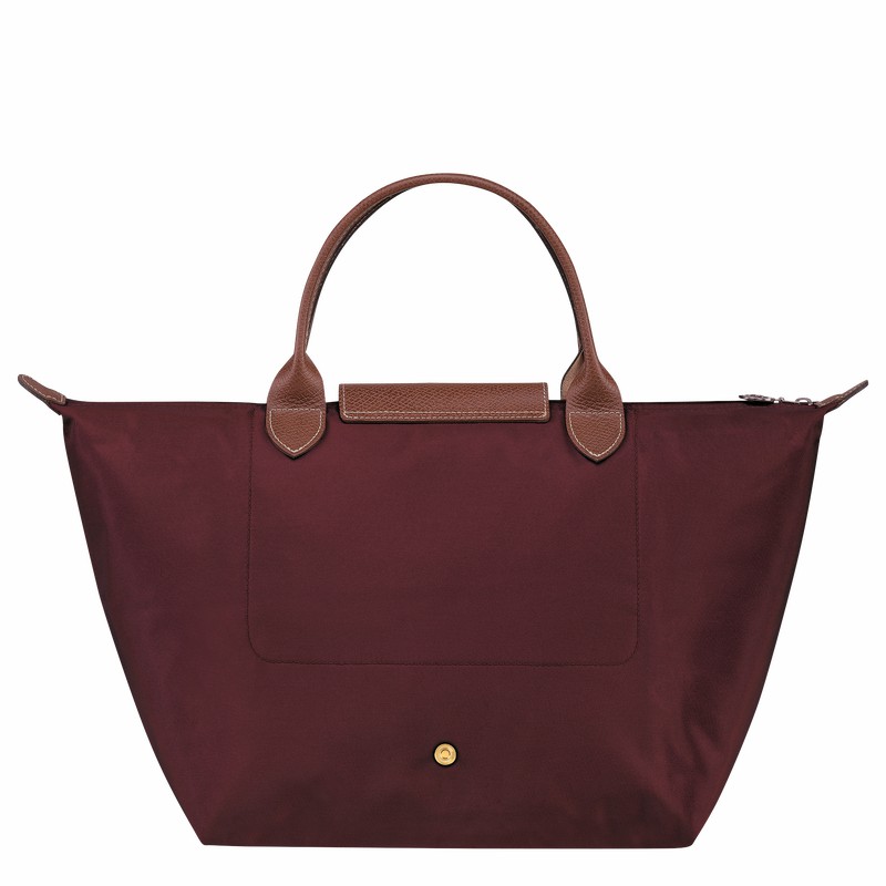 Torebka Longchamp Le Pliage Original M Damskie Bordowe Polska | L1623089P87