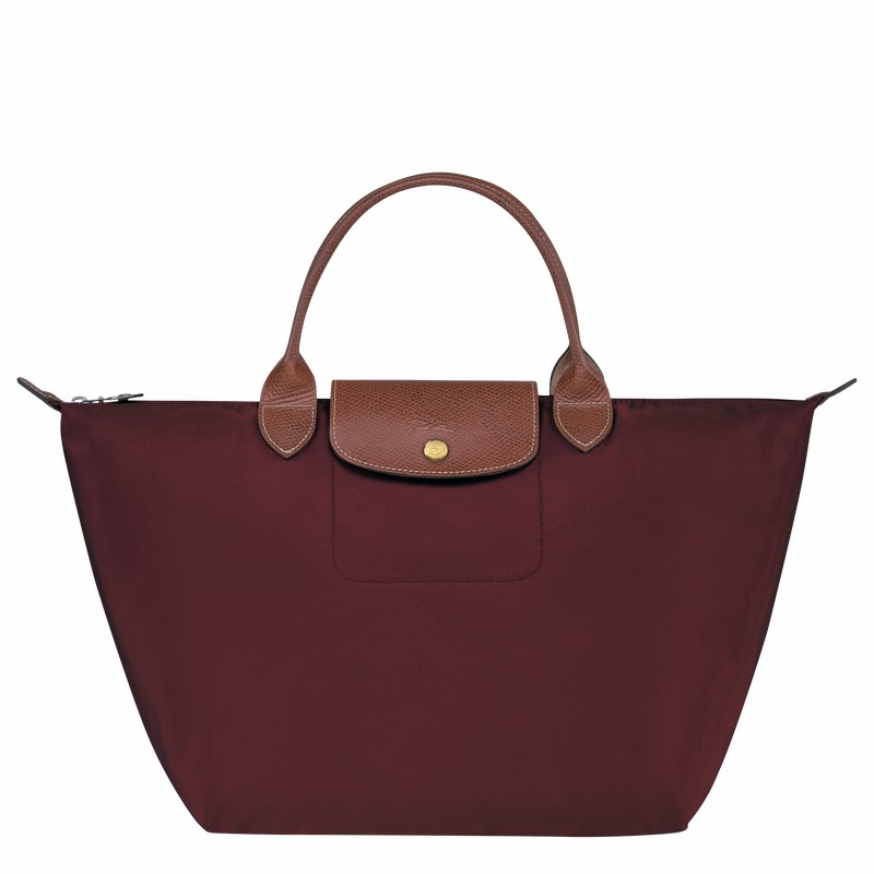 Torebka Longchamp Le Pliage Original M Damskie Bordowe Polska | L1623089P87